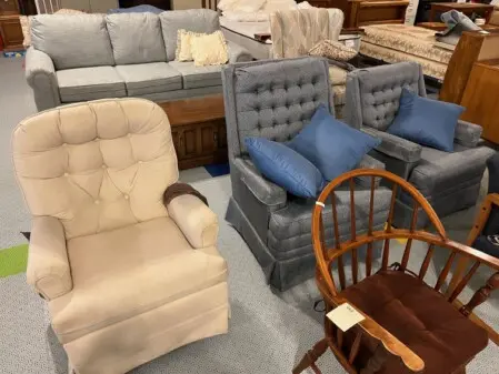 Furniture up for auction at Wilson Auction Services